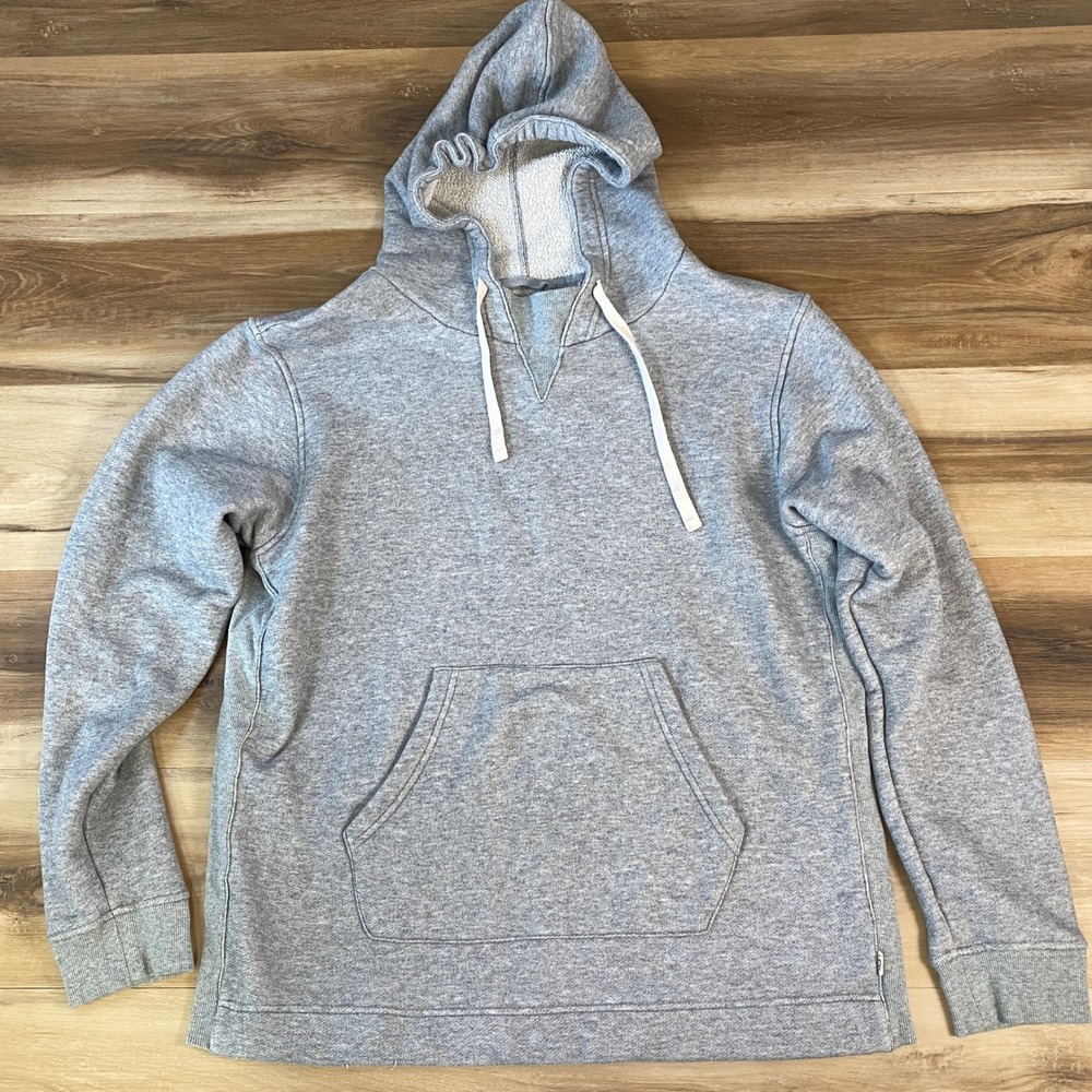 UGG Hoodie Mens Large Minimalist Cotton Blend Pullover Heather Gray Comfort